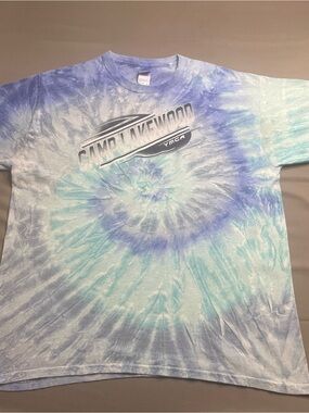 Camp Lakewood YMCA Tie-Dye Short Sleeve Tee - Light Blue/Purple